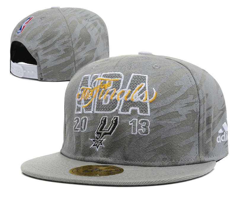 2013 San Antonio Spurs Grey Snapback Hat DF 0512